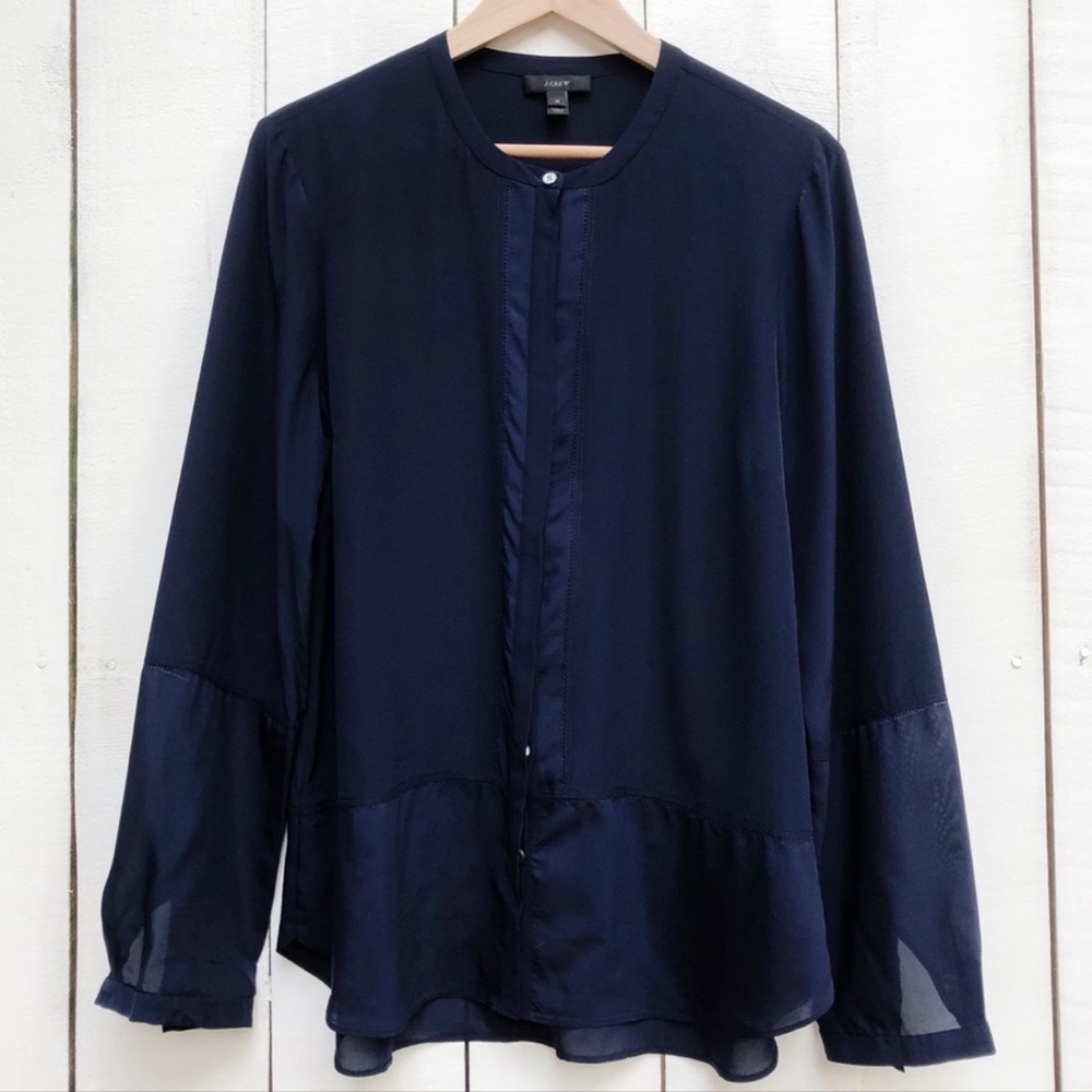Navy blue button down